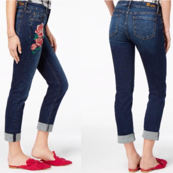 Kut from the Kloth Denim - Kut from the Kloth Katy Floral Boyfriend Jeans Size 14